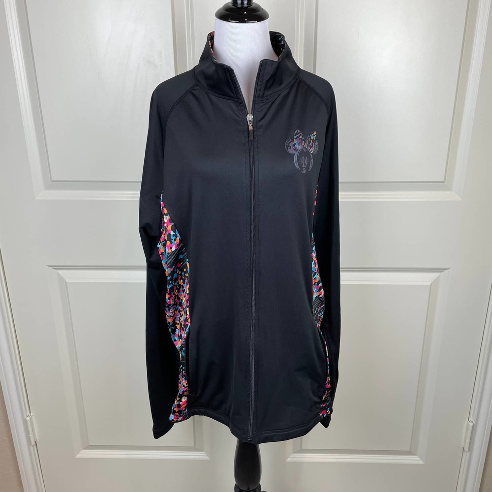 Disney Parks Minnie Mouse Black Yoga Track Pant Suit Set Plus Size XXL